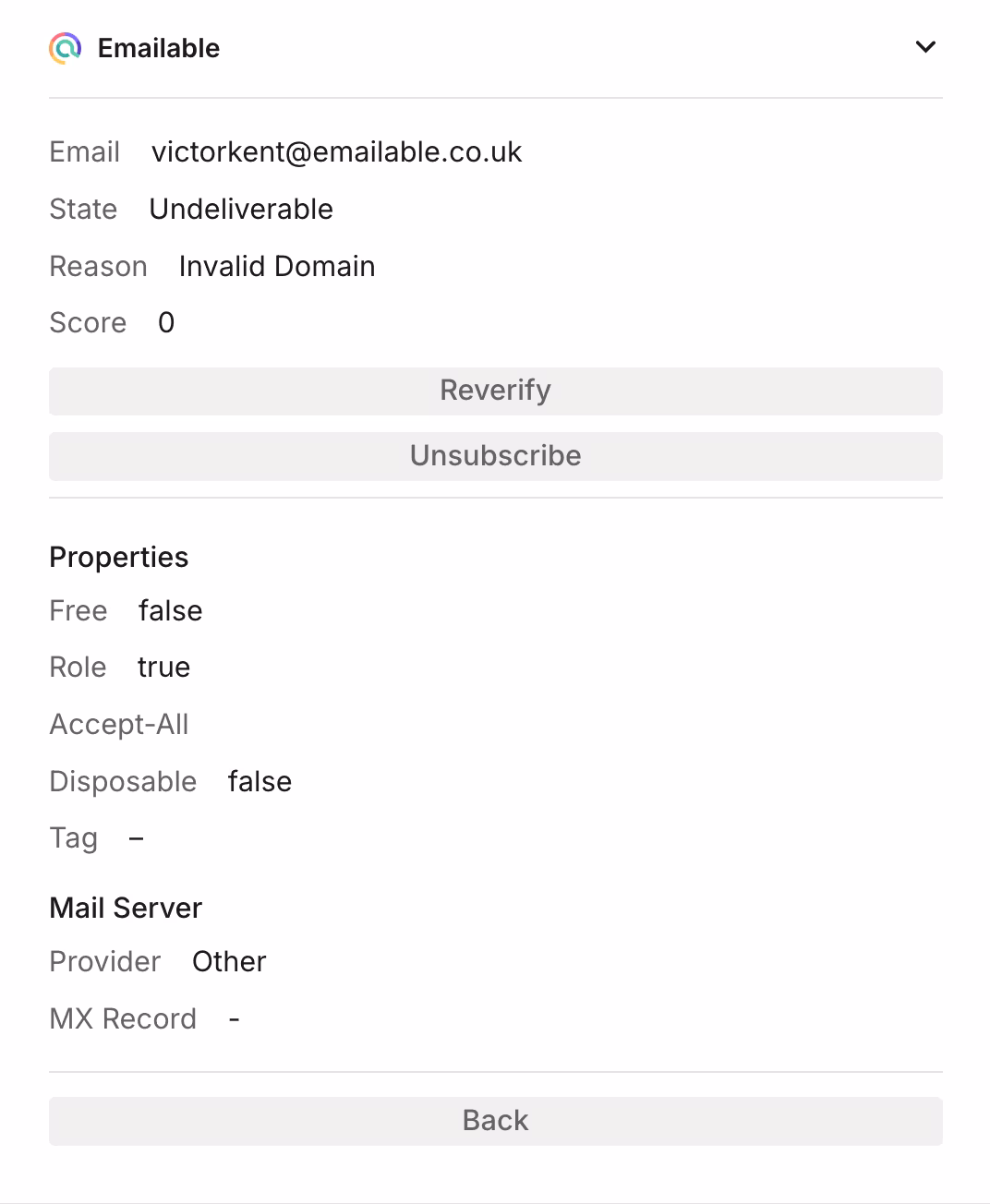 Emailable Intercom widget